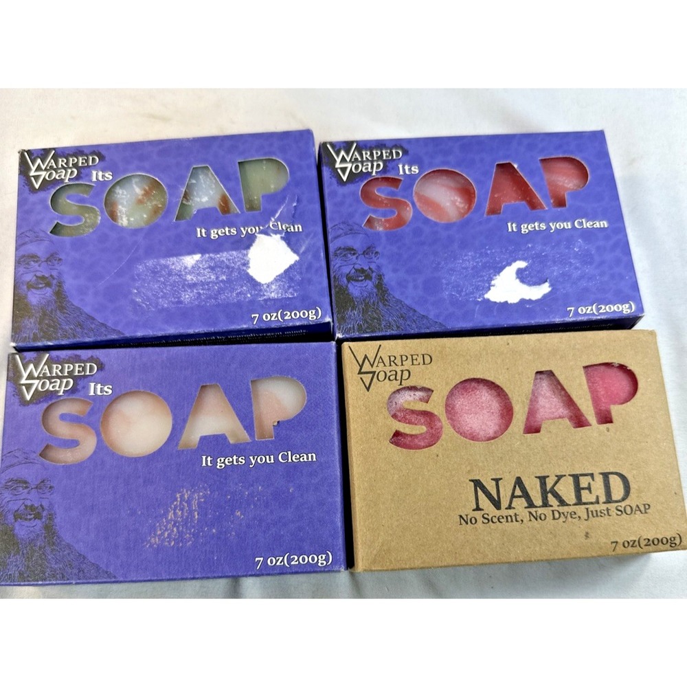 HTF Lot of 4 Warped Soap CoF Subscription Artisan Bar Soaps 7oz Each New